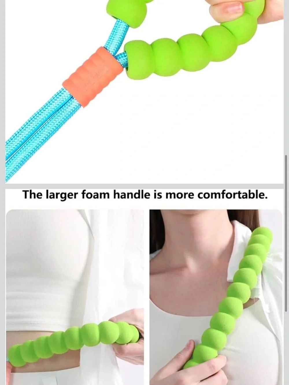 Blue Rope Dog Leash with Comfortable Silicone Grip and more features !